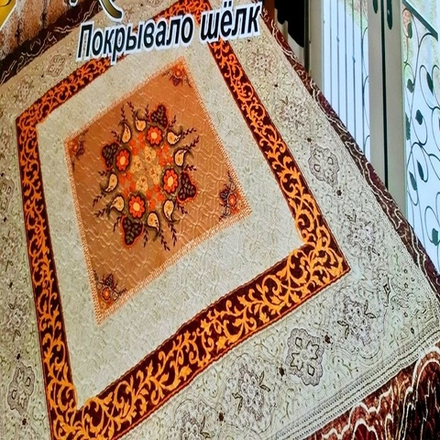 Покрывало шёлк "РУ. Орнамент".