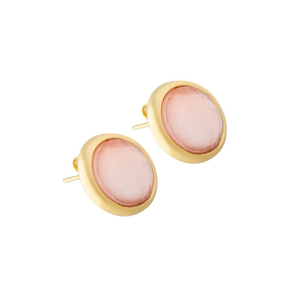 Серьги пусеты Possebon Quartz Rose A9997.9 R/G