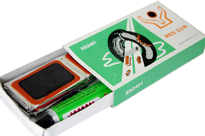 Набор RS0009 резиновых заплаток для ремонта камер (клей+заплатки) 95мм/35мм Gold Patch