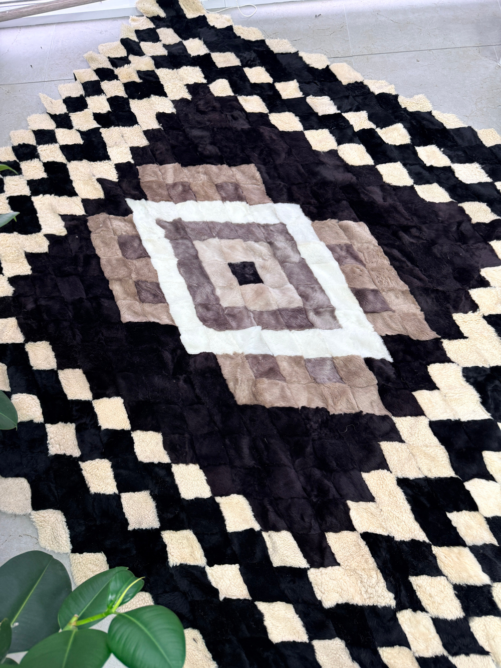 Покрывало меховое ковер из шкуры овчины