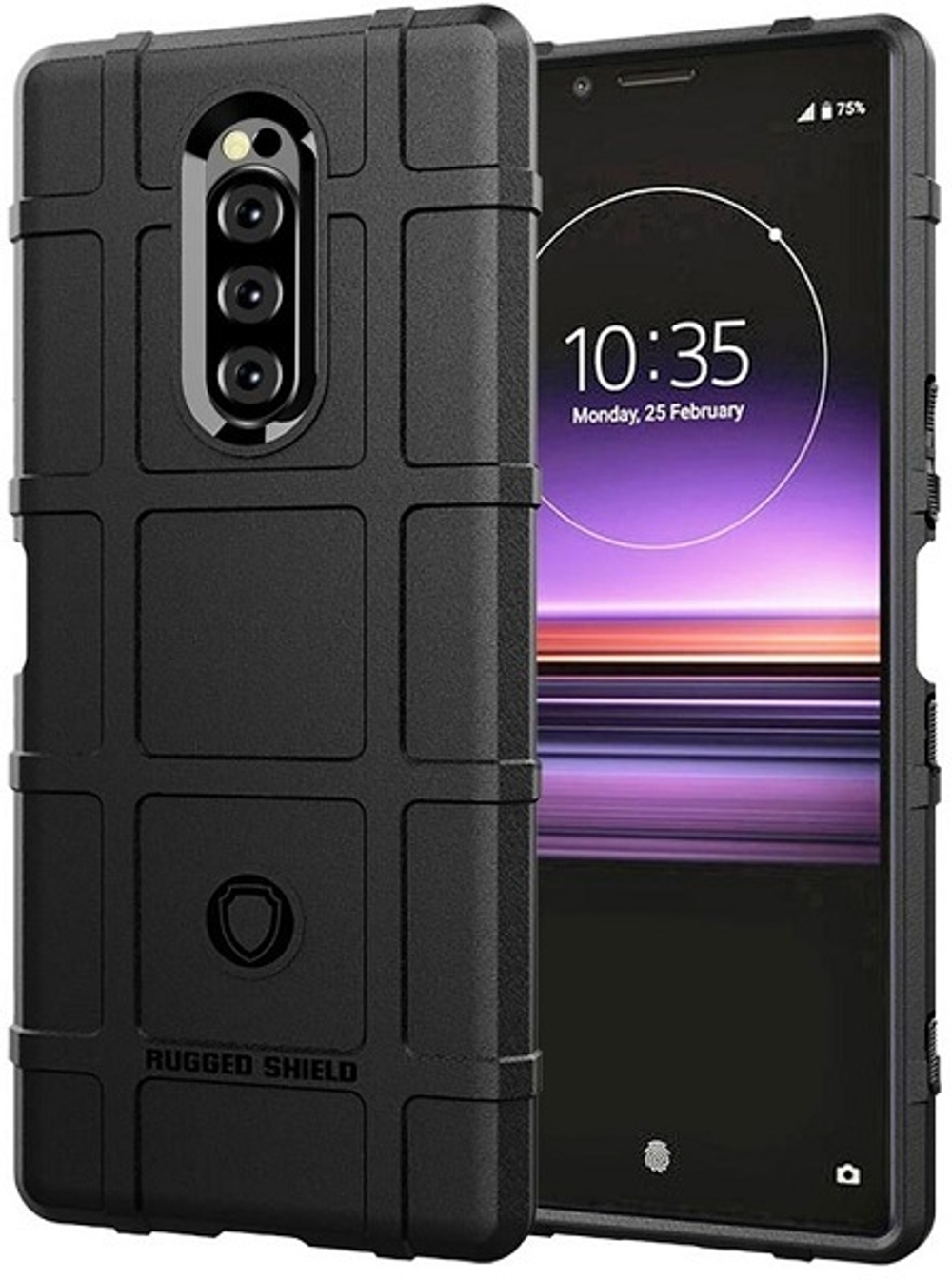 Чехол на Sony Xperia 1 цвет Black (черный), серия Armor от Caseport