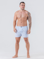 Трусы мужские боксеры голубой мелкая клетка