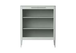 Витрина Type oak стеклянная высота 120 см (светло-серый)