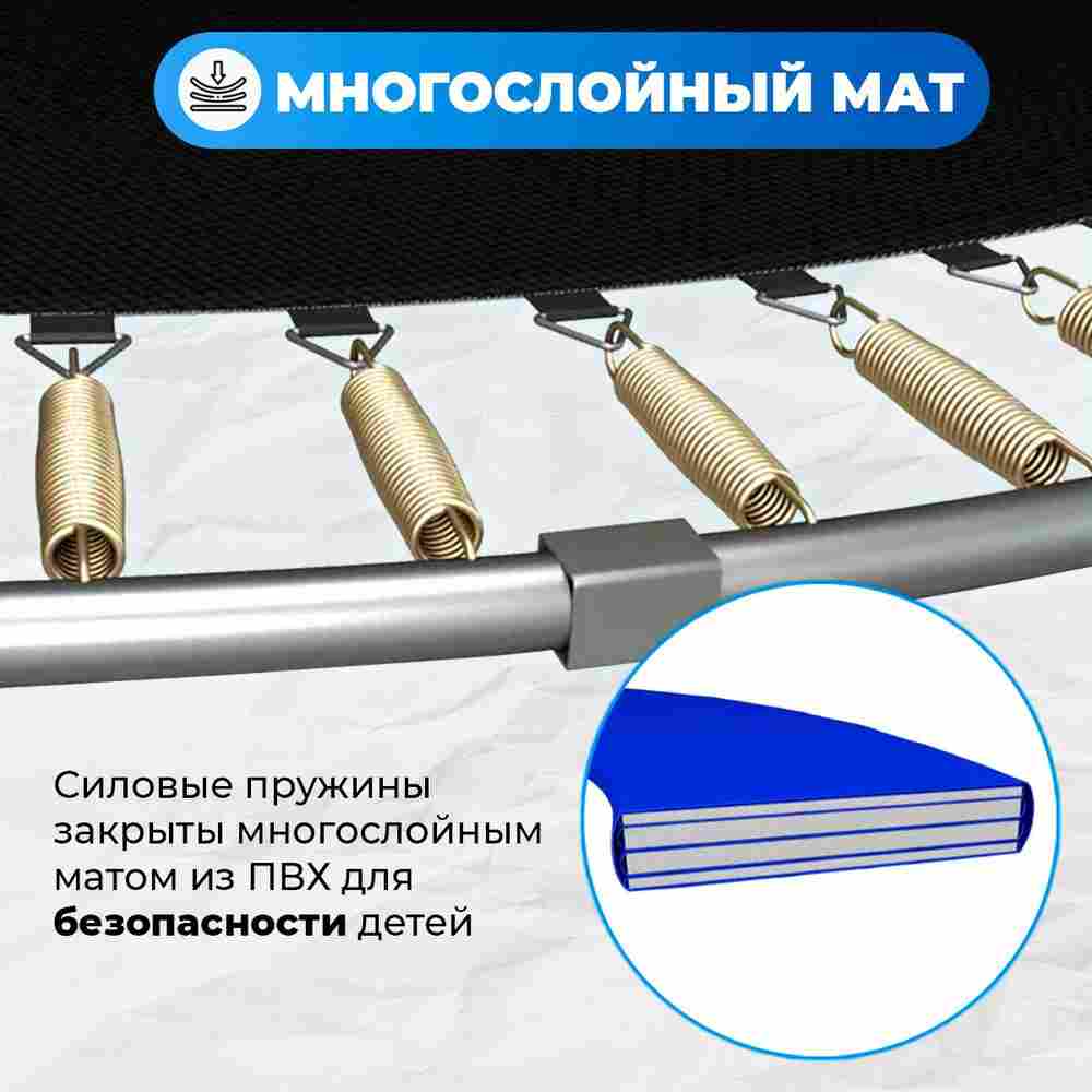 Батут с сеткой, диаметр 12 фт