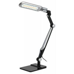 Настольный светильник ЭРА NLED-497-12W-BK светодиодный на струбцине и с основанием черный