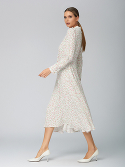 Платье миди с белыми воротниками