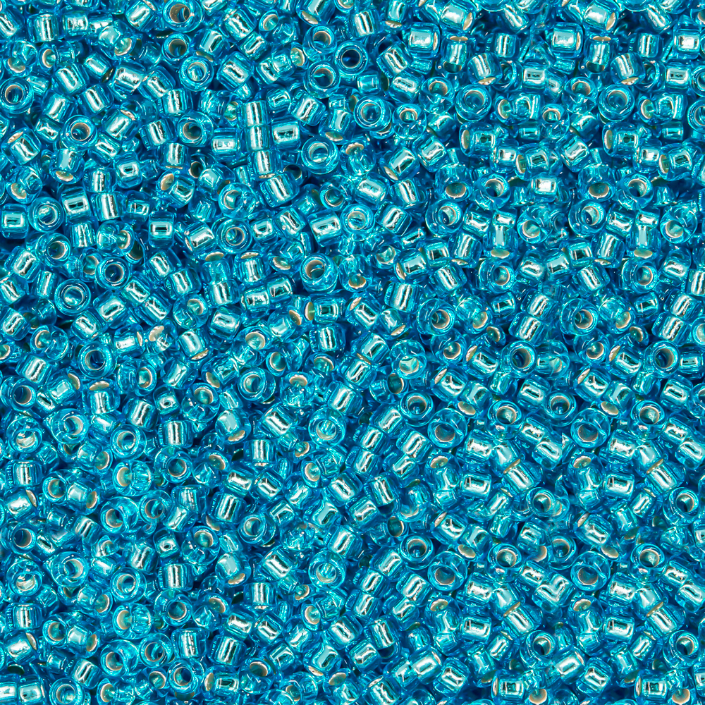 Японский бисер TOHO Round 15/0 (№23B), с внутренним серебрением, прозрачный