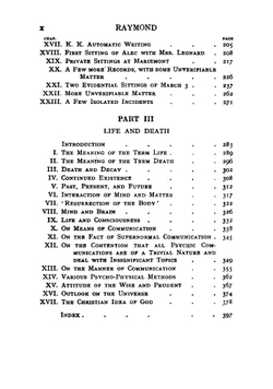 Raymond, or, Life and death. With examples of the evidence for survial of memory and affection after death | Lodge Oliver