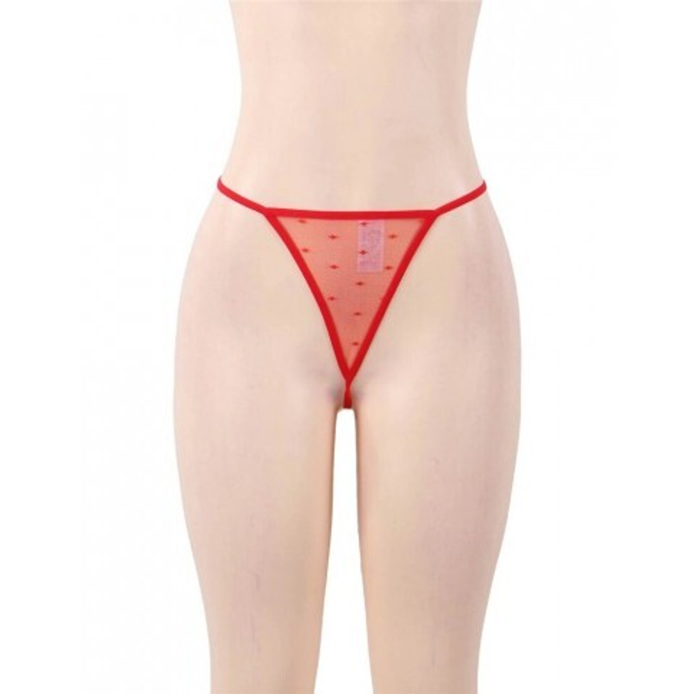 Сексуальное красное белье с подвязками и стрингами (XL-2XL)