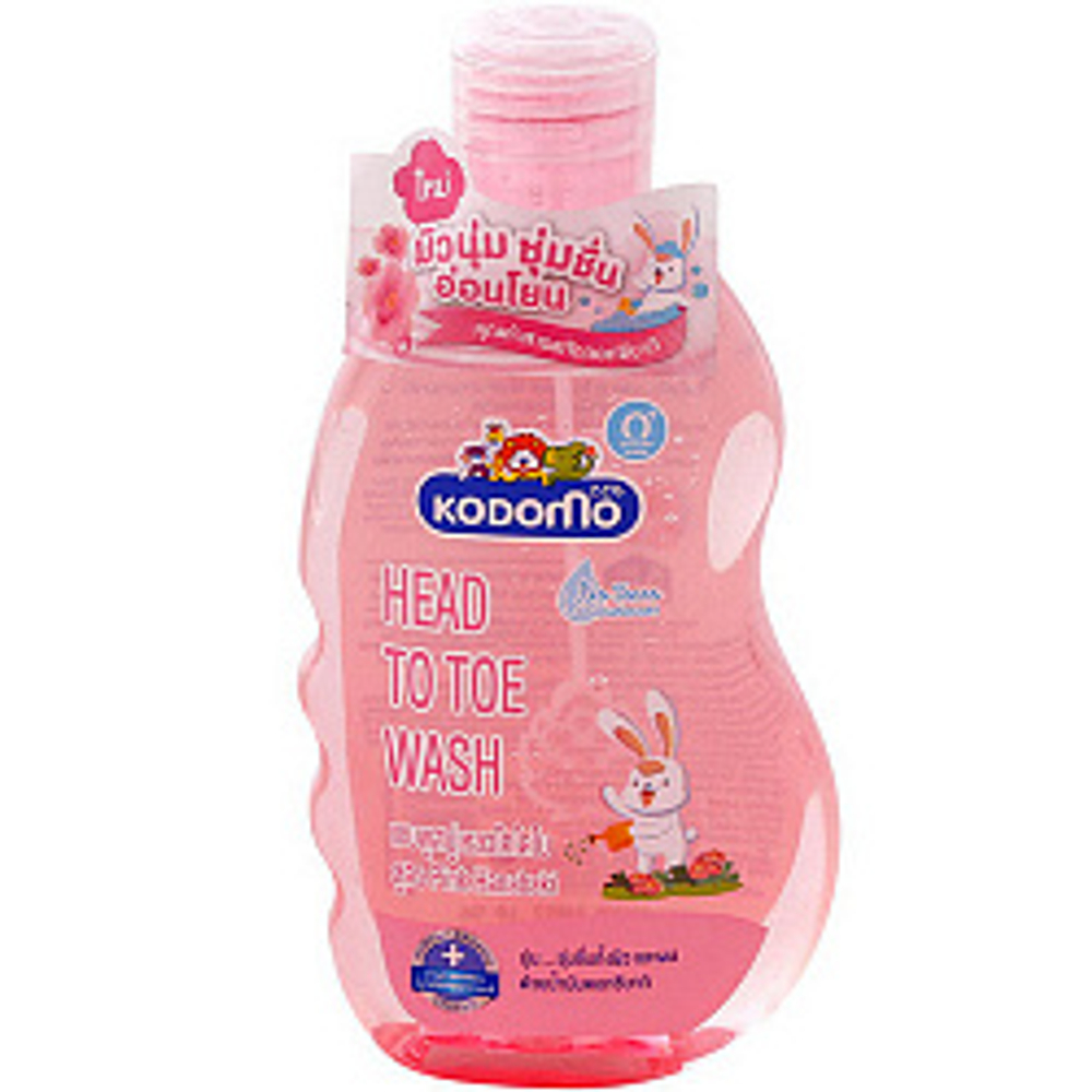 [KODOMO] Шампунь-гель детский от макушки до пяточек РОЗОВАЯ КАМЕЛИЯ, 200мл