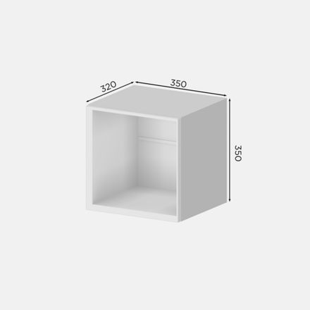 Кухня Модуль Г 350/2 горизонтальный с нависанием Кашемир / Графит