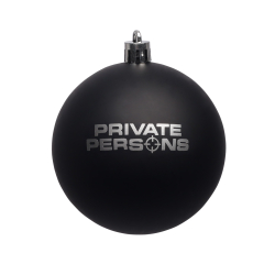 CHRISTMAS ORNAMENTS: 4 PACK MATTE & SHINY BLACK BALLS