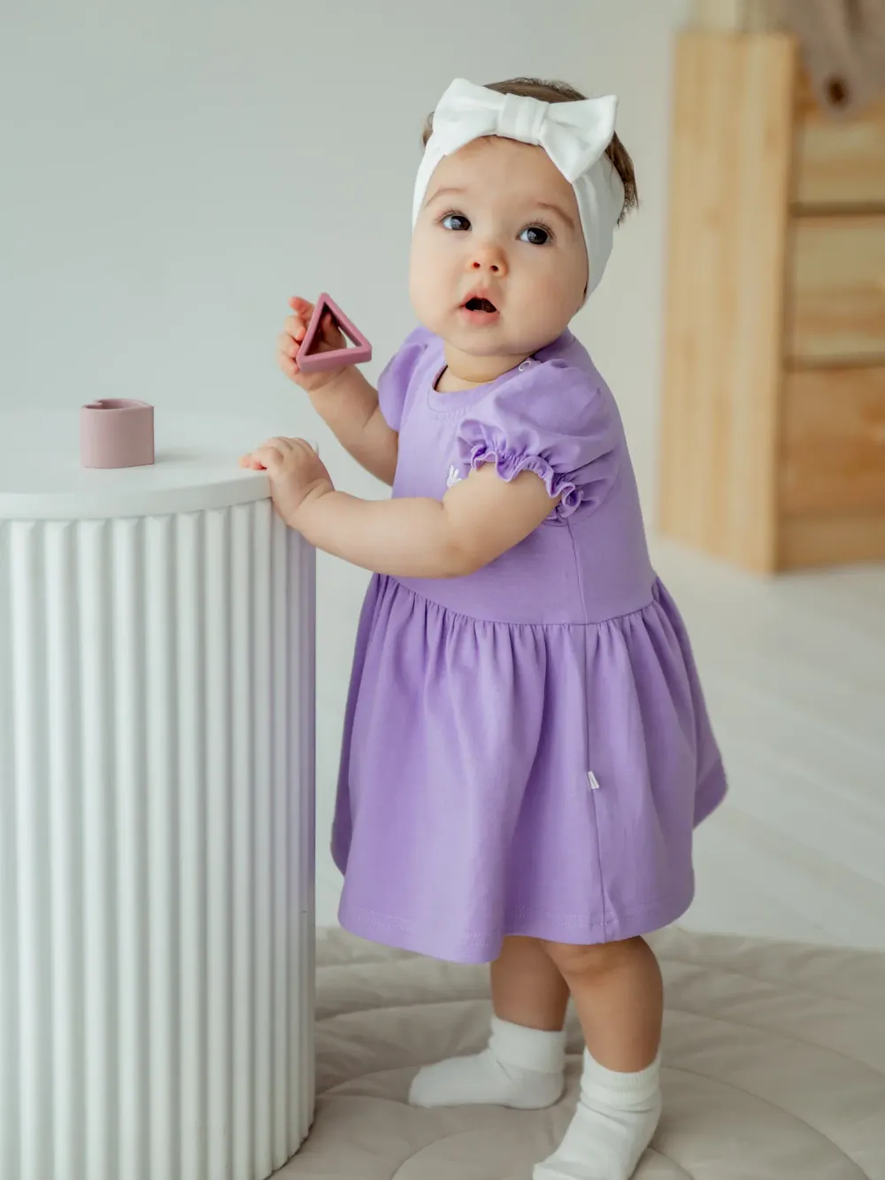 Платье "Лаванда" с принтом 0+