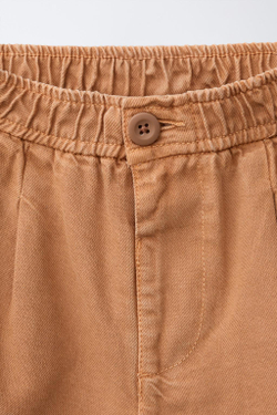 ZARA ШОРТЫ BALLOON С ЗАЩИПАМИ, ЧЕРЕПИЧНЫЙ