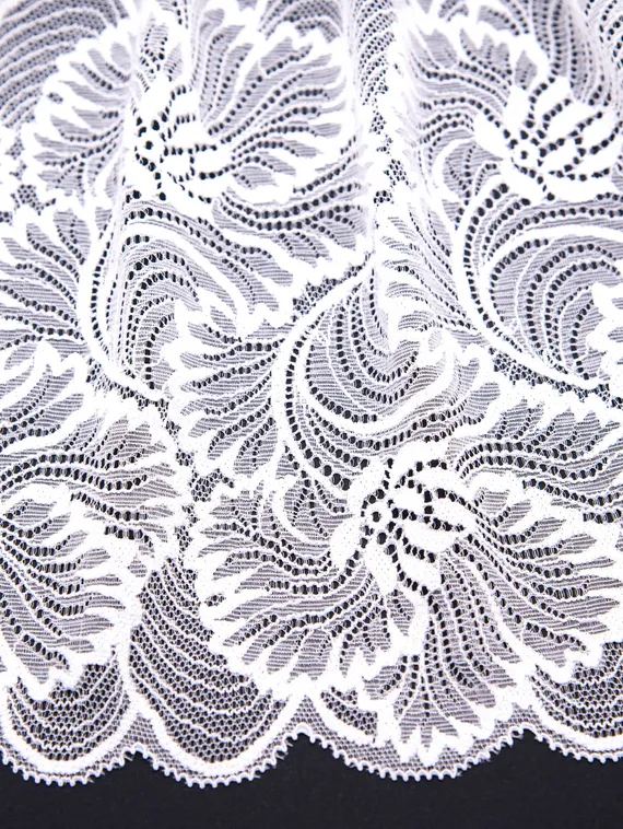 03-248 Кружево эластичное 19 см, белый 001