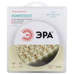 ЭРА Комплект светодиодной ленты 2835kit-4,8-60-12-IP65-2700-5m