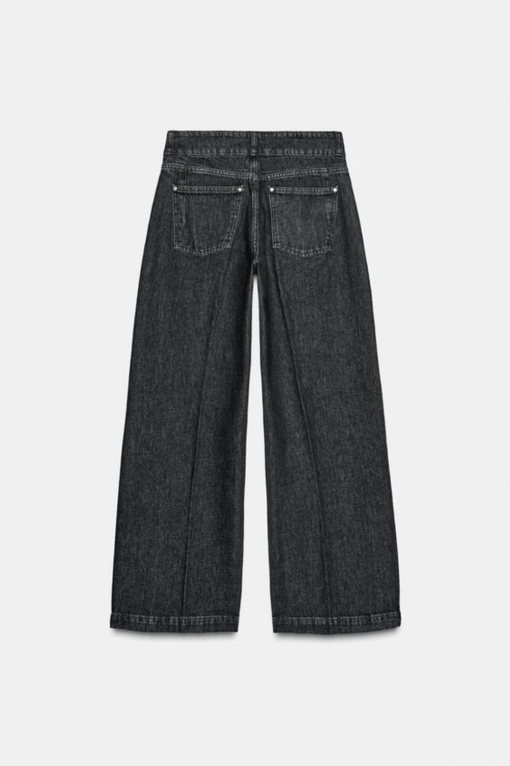 ZARA ДЖИНСЫ Z1975 WIDE LEG С ВЫСОКОЙ ПОСАДКОЙ, ЧЕРНЫЙ