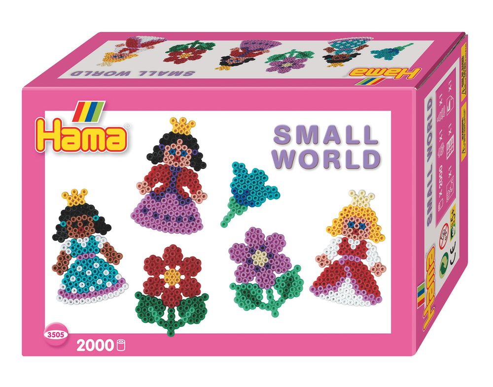Hama Набор термомозаики Midi 2000 шт + Маленький мир: принцесса, цветок (3505)