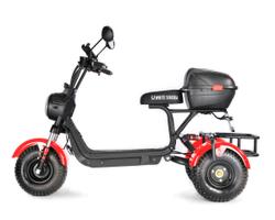 Электротрицикл WHITE SIBERIA TRIKE MINI RED 1500W