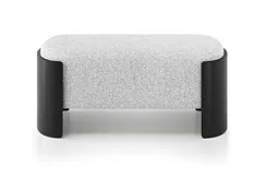 Банкетка Lagom 100 см (белый мех, черный)