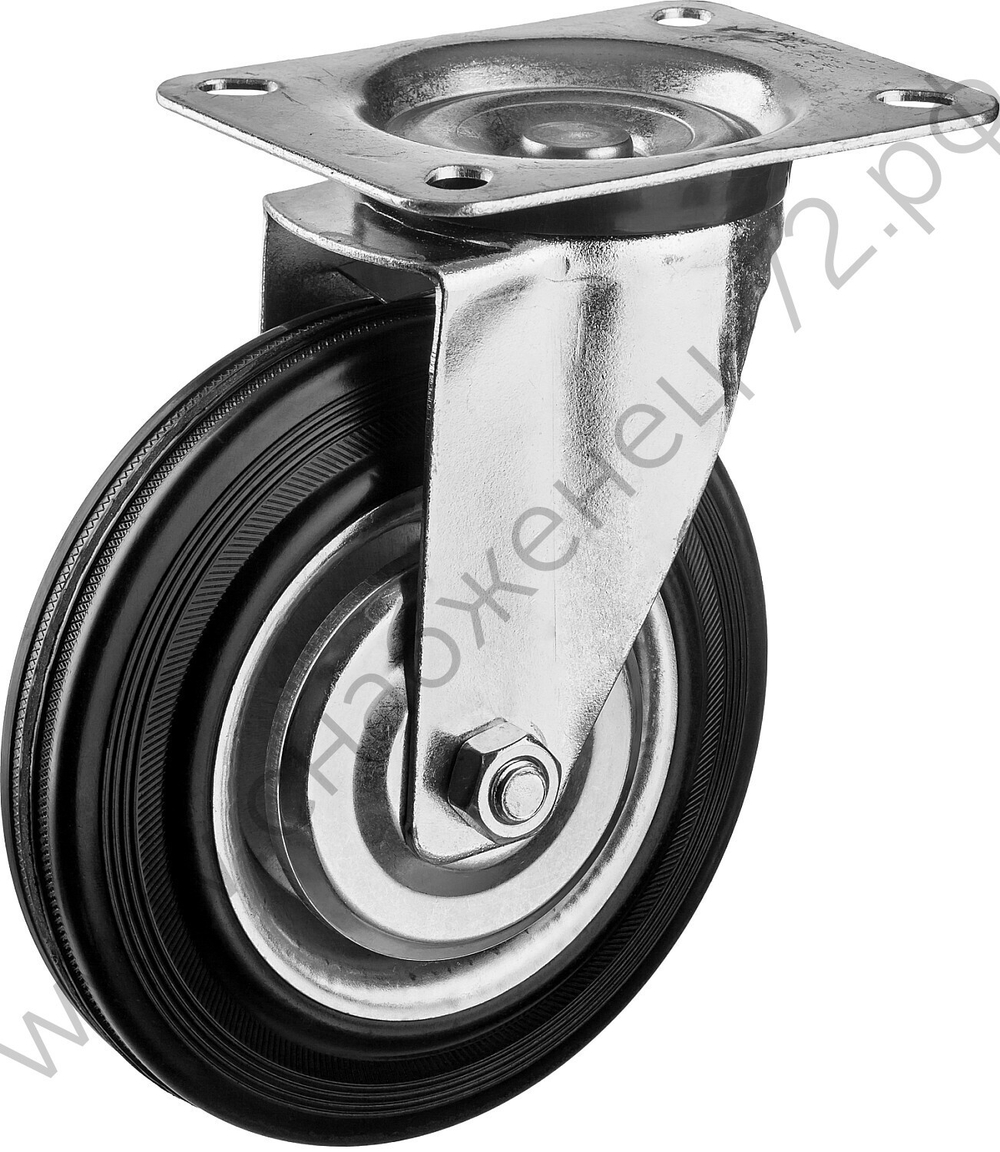 ЗУБР d=160 мм, г/п 145 кг, игольчатый подшипник, поворотное колесо резина/металл, Профессионал (30936-160-S)