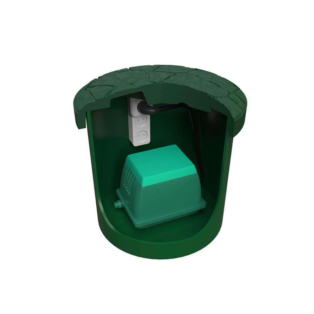 Станция биологической очистки Коло Веси Zorde 7 самотечная/ 1400 л. в сутки / до 8 чел. / самотечный сброс / компрессорный аэрация (1500x1500x2080см;130кг;) - арт.560215