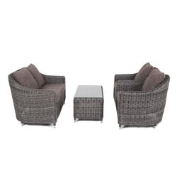 "Кон Панна" лаунж-зона из искусственного ротанга, цвет графит