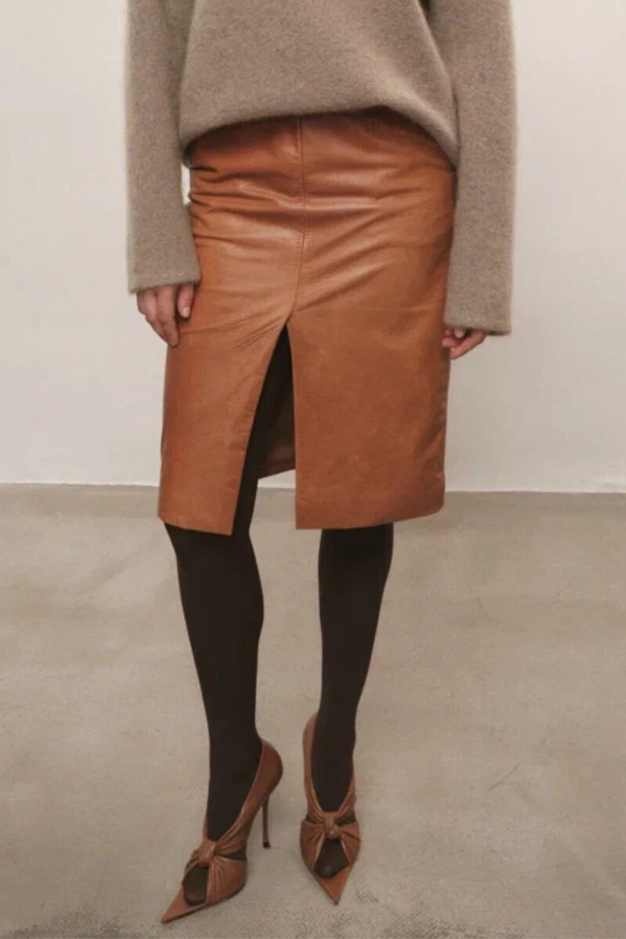 Юбка кожаная HONEY