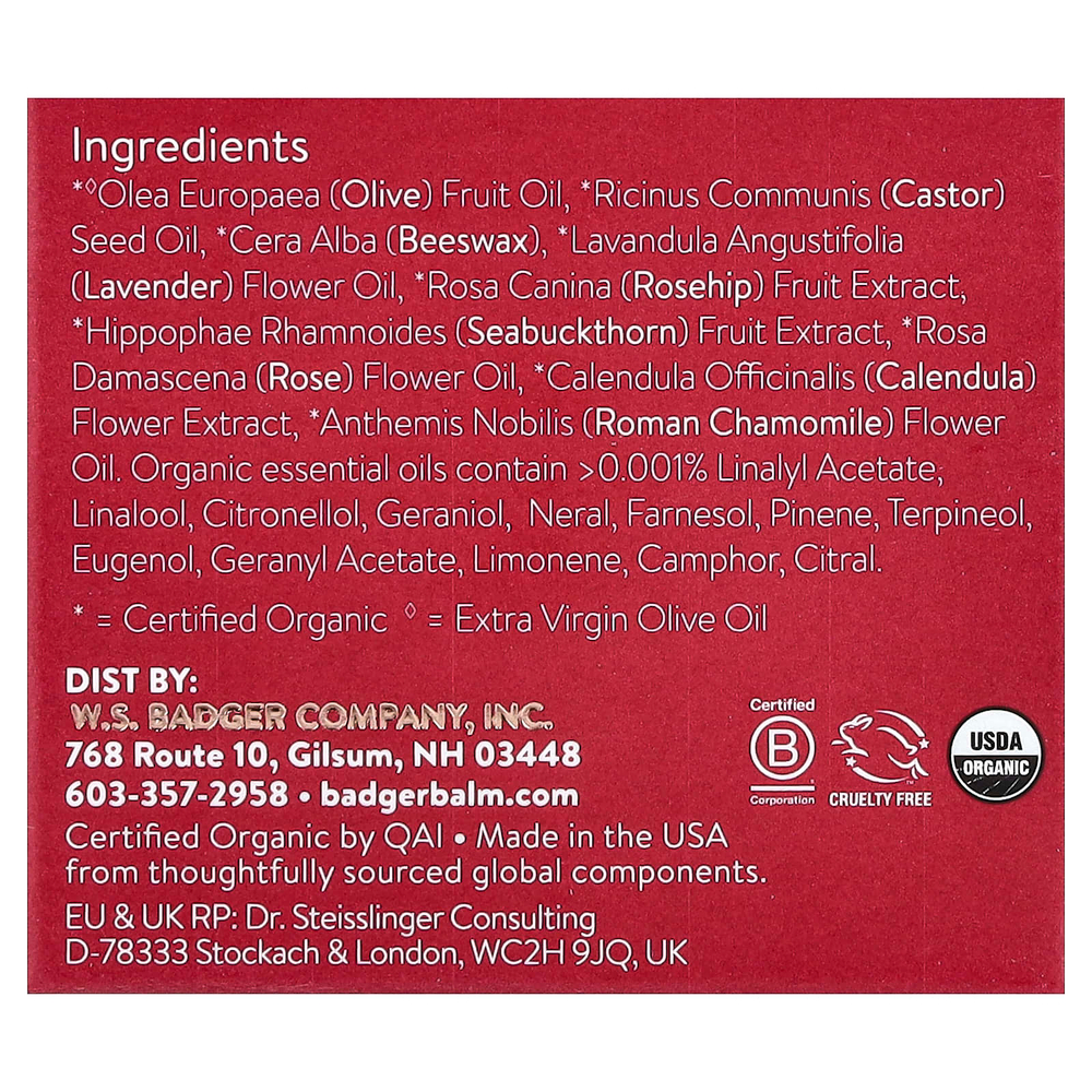 Badger, ультранасыщенный бальзам для красоты + шиповник, роза, 28 г (1 унция)