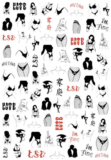 Слайдер-дизайн Crazy Shine Nails mini: Разврат 2