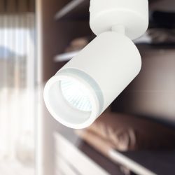Светильник настенно-потолочный спот ЭРА OL23 WH под лампу MR16 GU10 поворотный белый