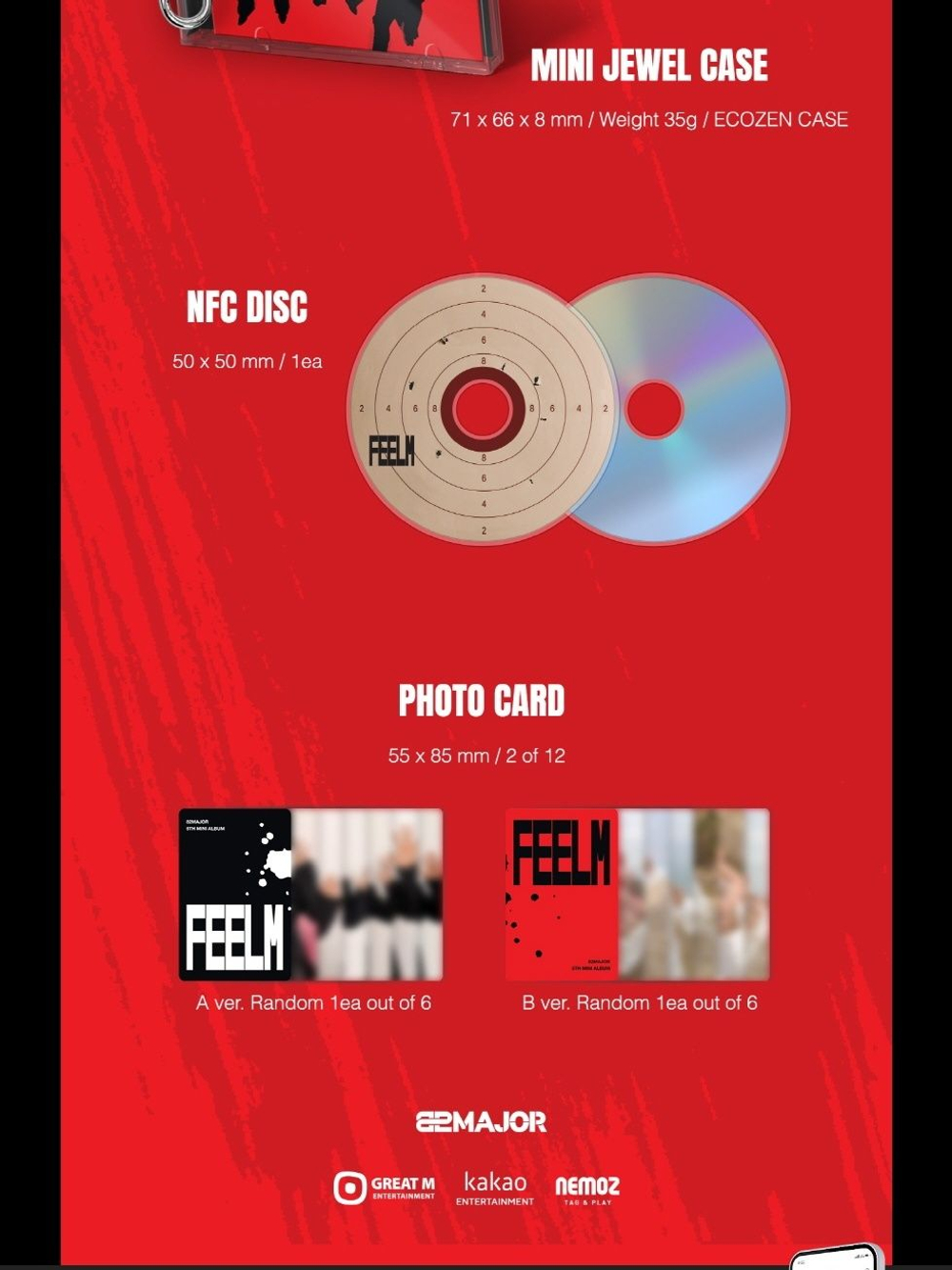 Альбом 82MAJOR - FEELM 5th Mini Album KEYRING Version