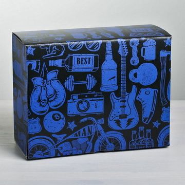 Коробка‒пенал «Лучшему мужчине», 30 × 23 × 12 см 4562392