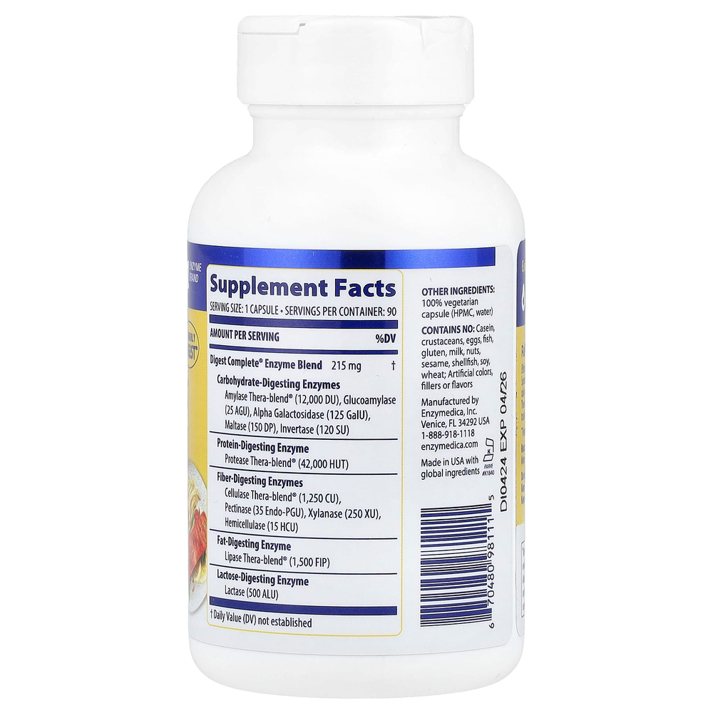 Enzymedica, Digest Complete®, 90 капсул