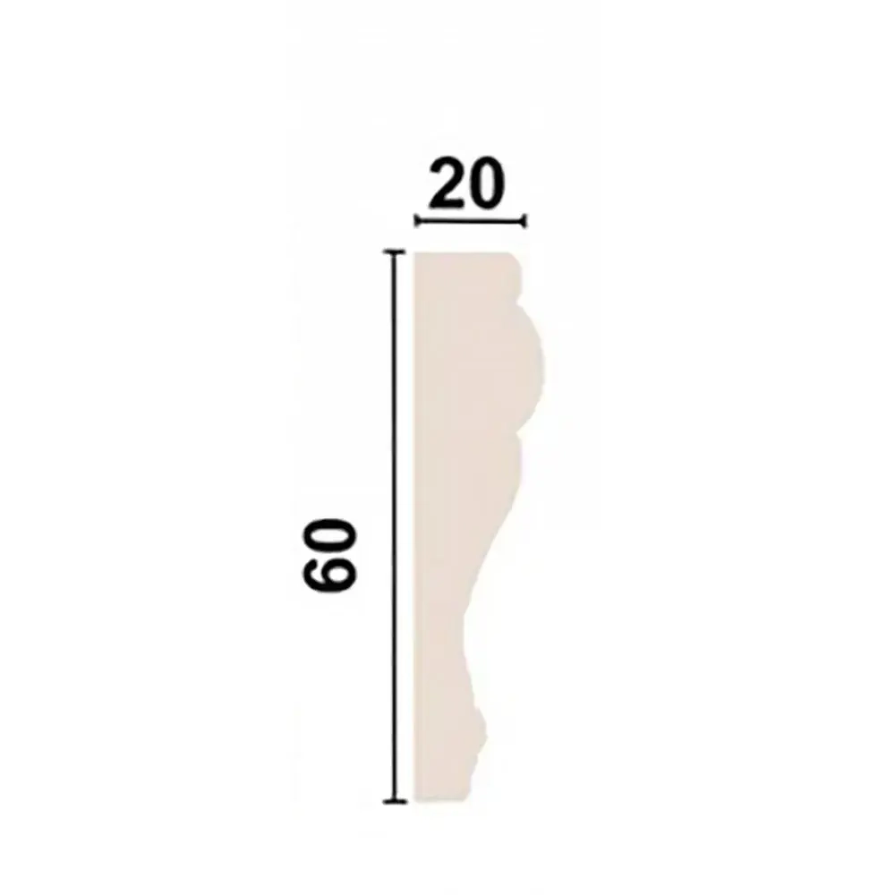 Багет интерьерный 2 шт. декоративный профиль 60*20*1200 Золото с патиной "Лувр" (ПИ60Л)