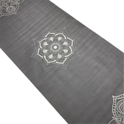 Тревел коврик для йоги Mandala Grey 185*68*0,1 см из микрофибры и каучука