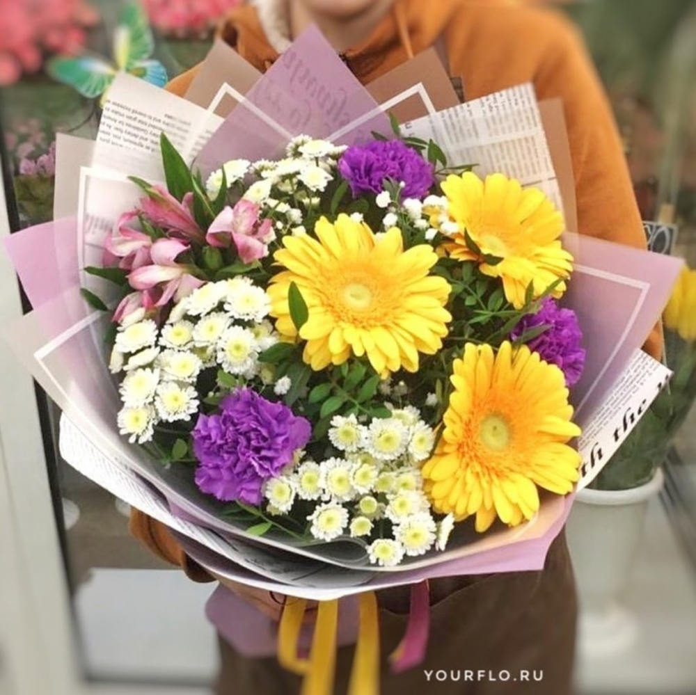 Авторский букет с герберами