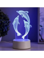 Светильник сенсорный «Дельфины» LED 7 цветов USB/от батареек