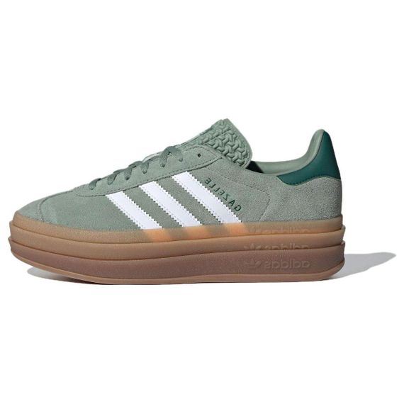 adidas originals GAZELLE BOLD Кроссовки для скейтбординга Низкие Бело-зеленые Женские