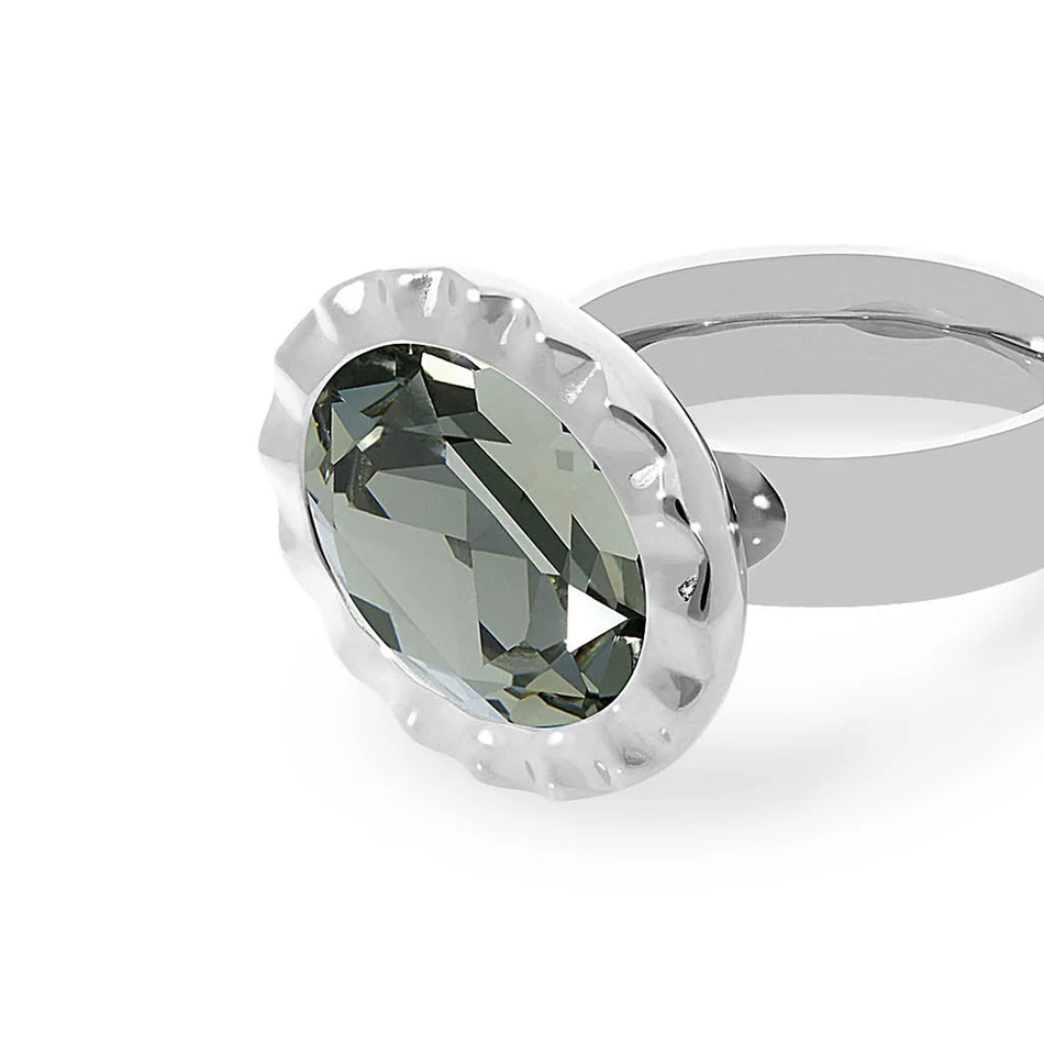 Кольцо Qudo TIVOLA UNICA big (S/P)Black diamond 58 686532