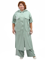 Удлинённая рубашка из тенсела Полынь