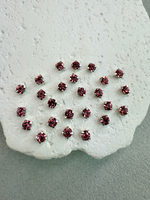 Шатоны 4 мм, Роза в серебре, 25 шт