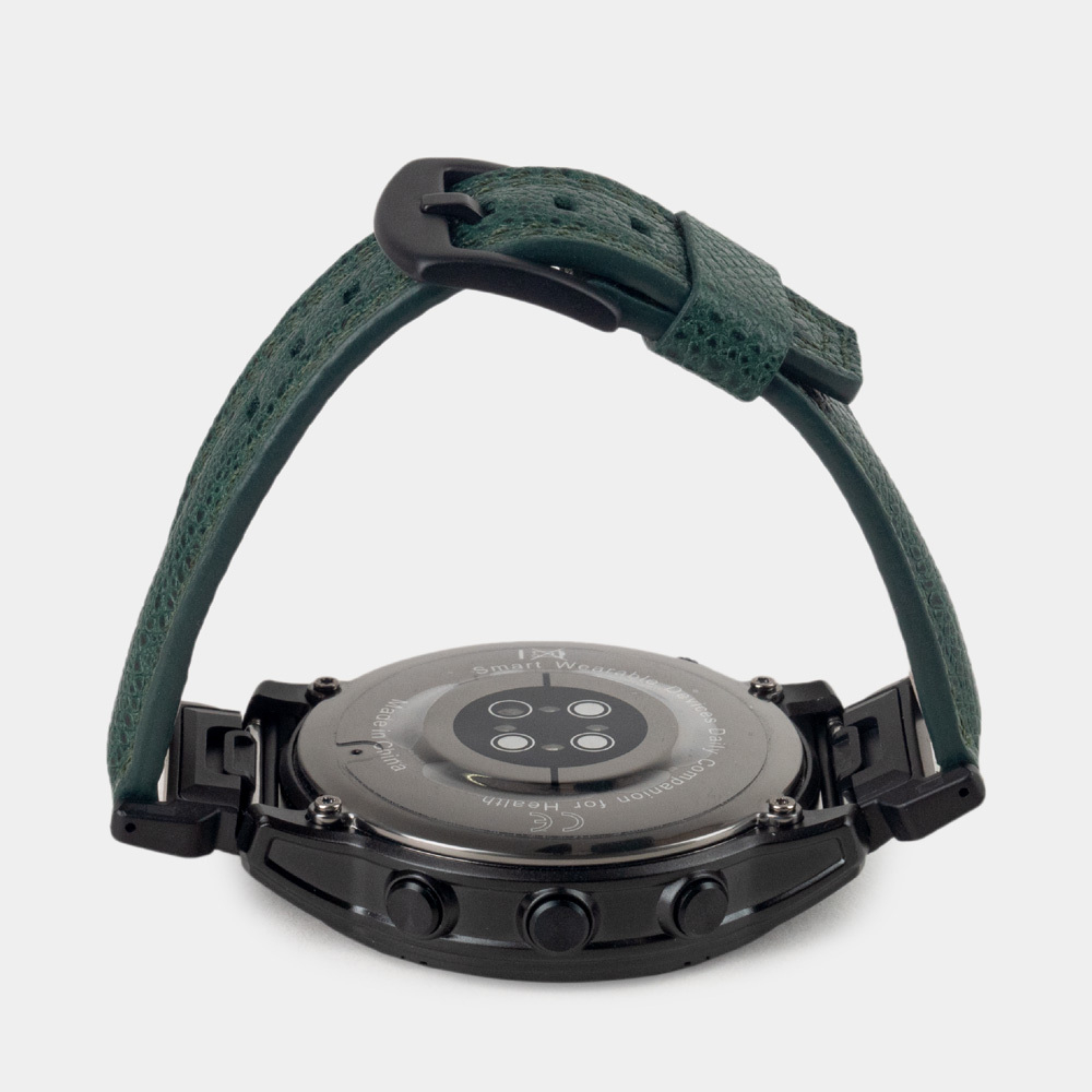 Ремешок для часов Garmin 43 mm с креплением из кожи теленка, зеленого цвета