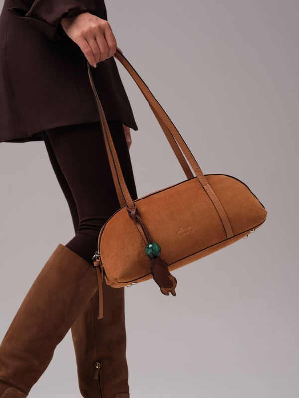 Женская замшевая сумка DBR 31225 желтый янтарь