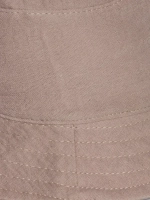 Бежевая детская панама на лето с завязками