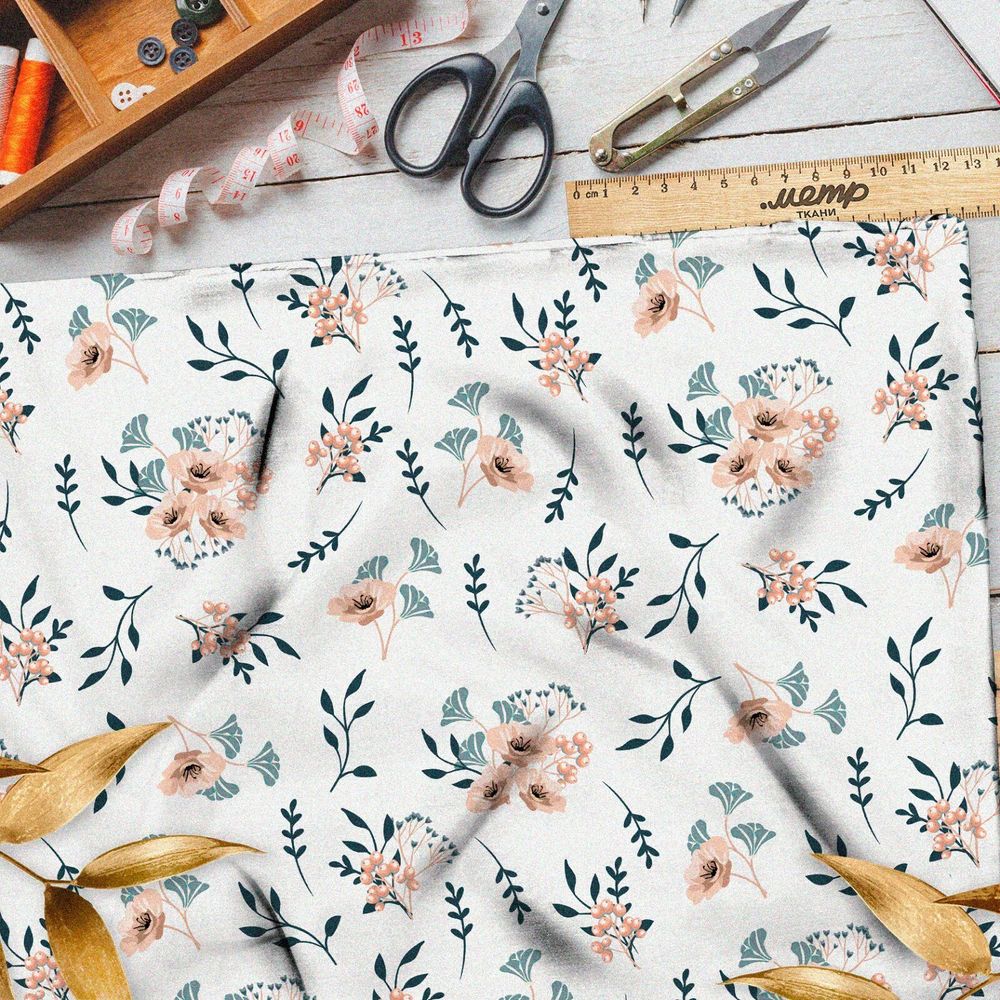 Ткань барби изящные цветочные композиции