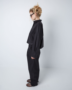 Брюки на резинке из хлопка Макс Мара черный