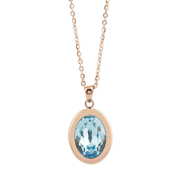 Колье Qudo Tivola Aquamarine 216252 BL/RG