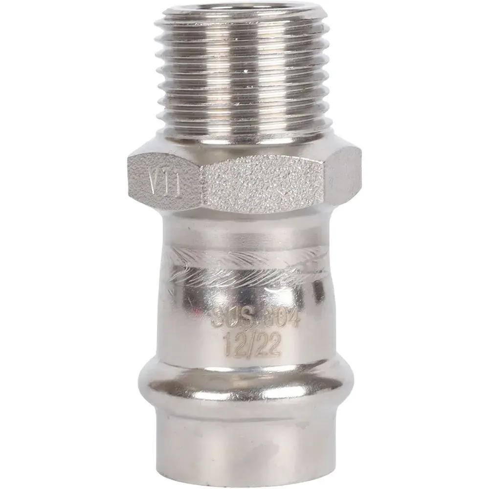 ROMMER Переходник с НР 18x1/2" из нержавеющей стали прессовой