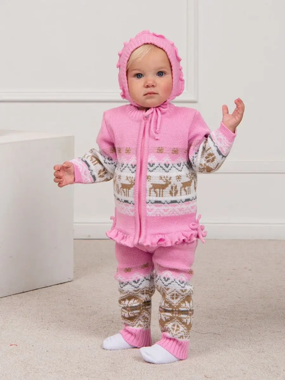 Костюм вязаный теплый